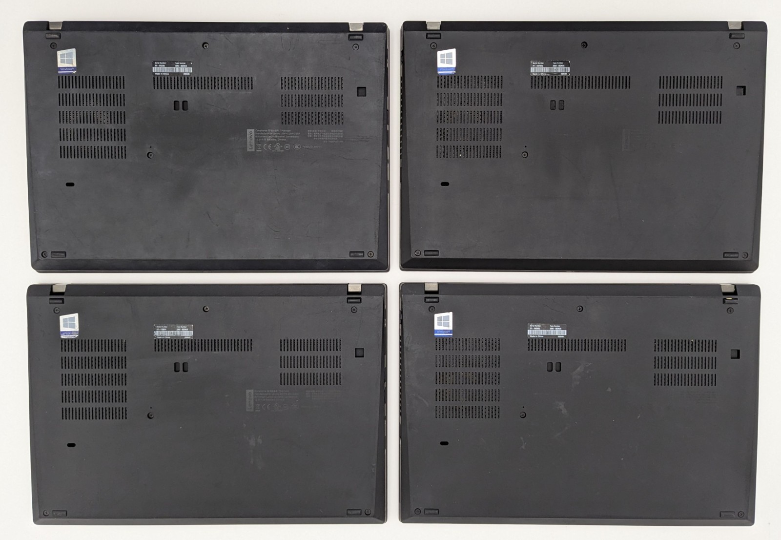 Lot of 4 Lenovo ThinkPad T490 14″ Laptop Intel i5-8365U 1.60GHz 8GB / 16GB RAM
