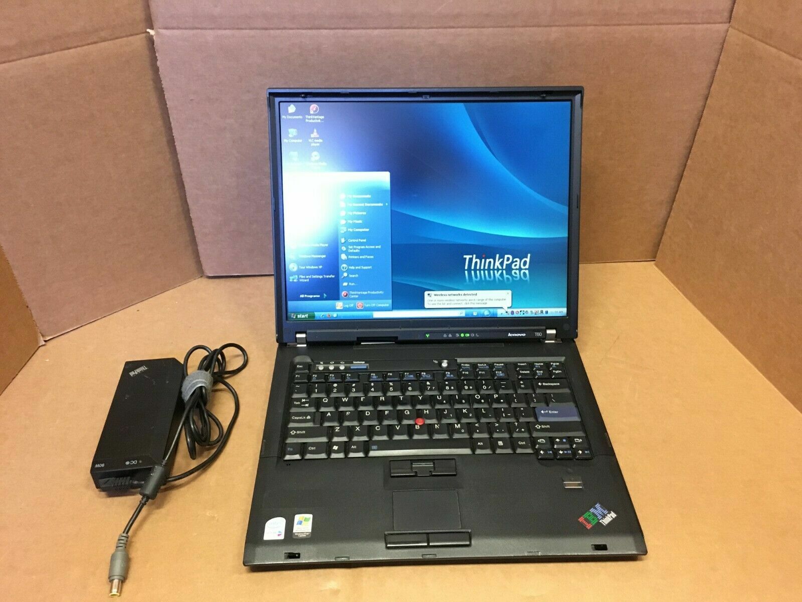 IBM ThinkPad T60 Laptop 15″inch LCD 1.83GHz 60GB HDD 1GB RAM Windows XP Pro