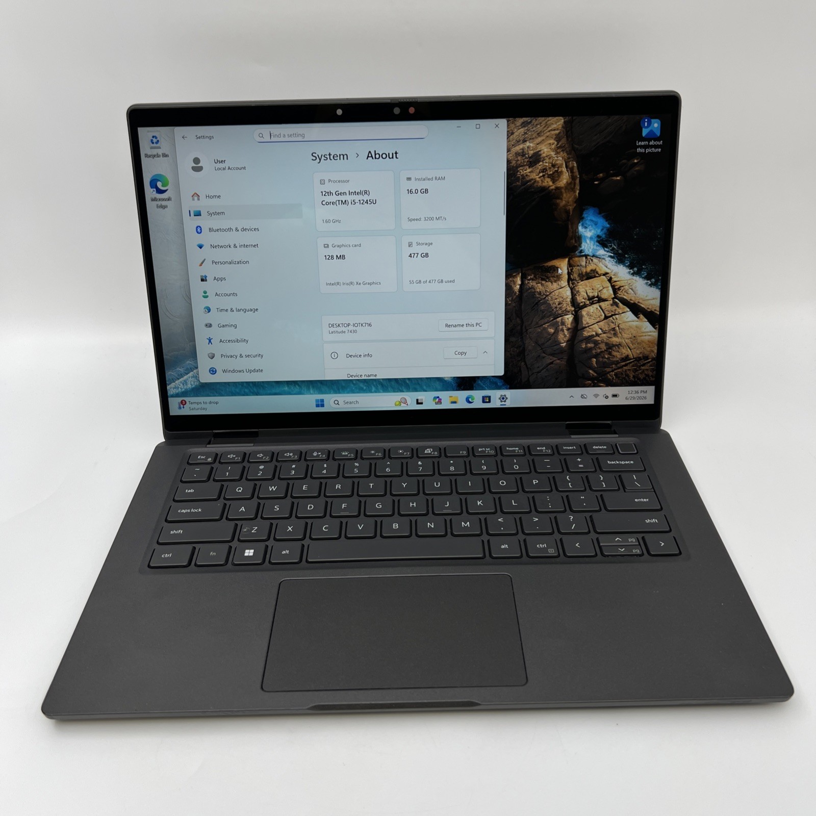 Dell Latitude 7430 14″ Laptop Intel i5-1245U 16GB RAM 512GB SSD W11 – No Audio