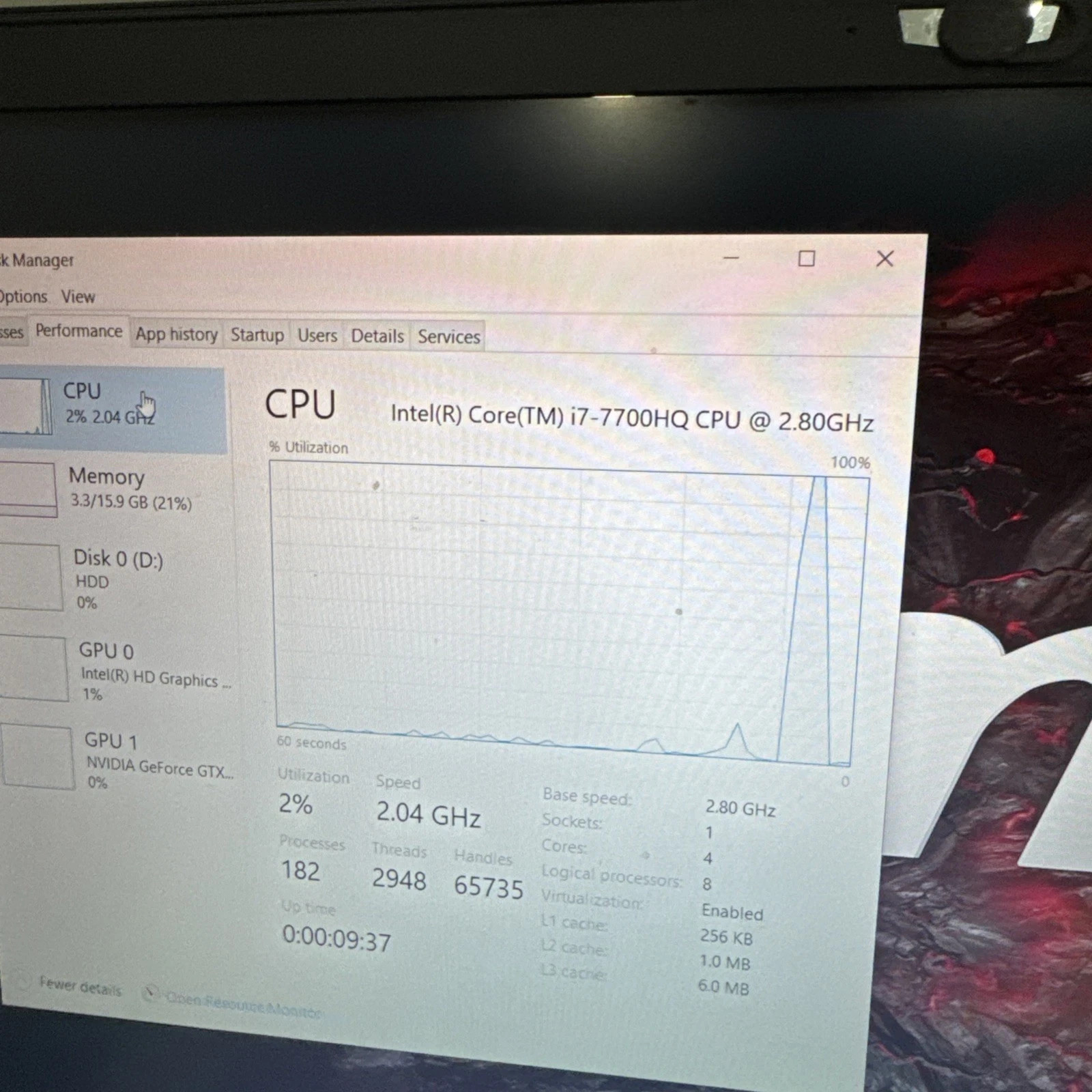 MSI MS-16K2 Gaming Laptop Intel i7-7700 Nvidia GTX 1060 16GB RAM WIN 10 Read