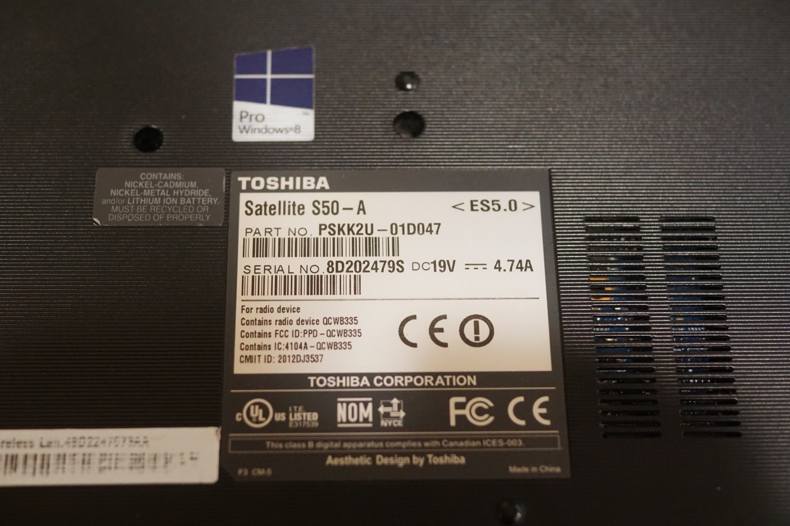 25H2 Active WIN11 PRO Toshiba Satellite S50-A Gen4 i7@2.40GHz,8GB RAM,720GB HDD