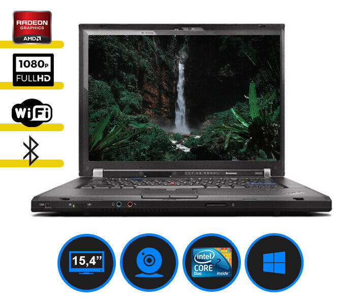 Lenovo W500 core 2 duo T9400 4GB RAM DVD 15.4″ 1680x1050px Ati Radeon HD