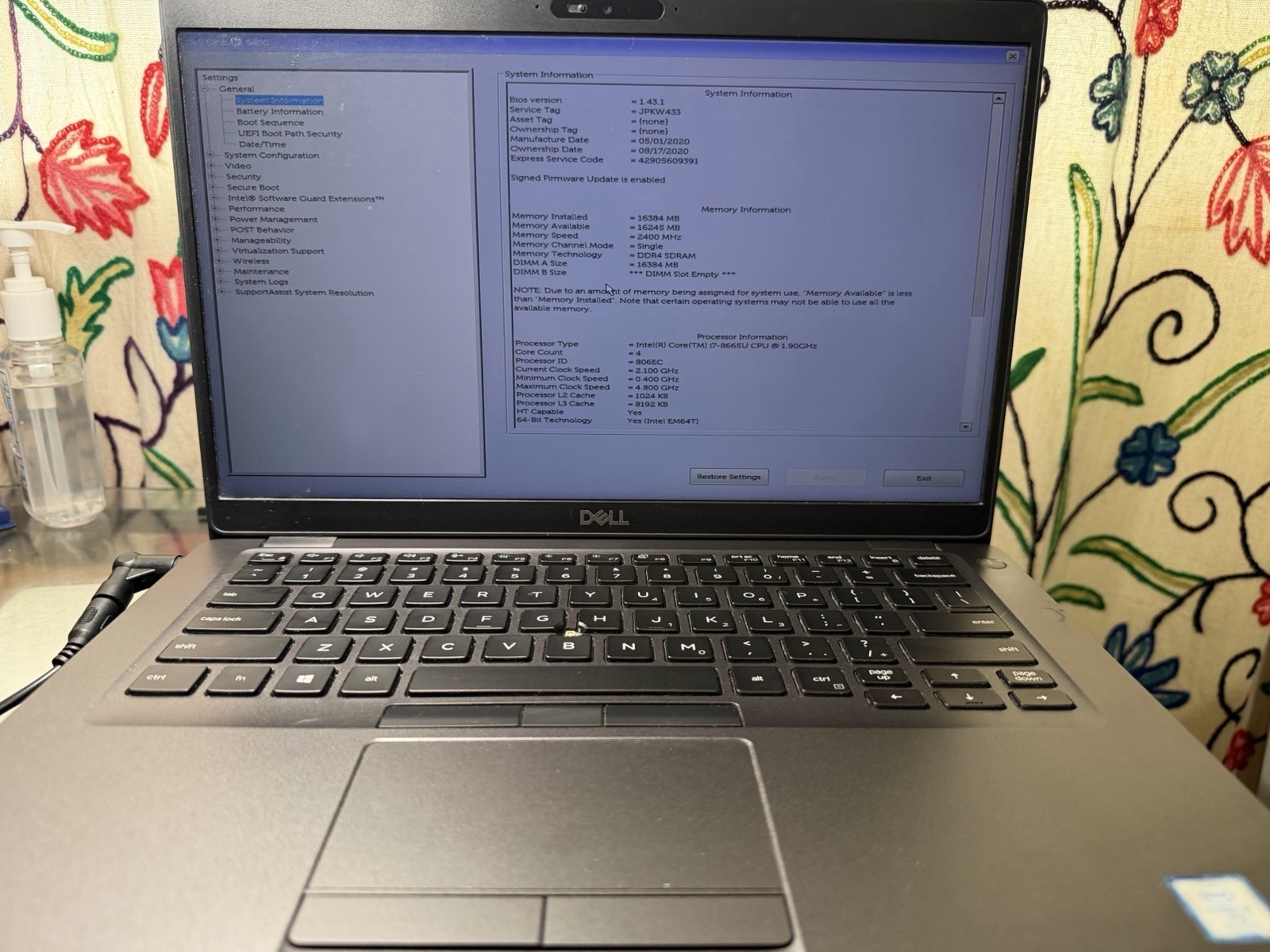 LOT OF 3 Dell Latitude 5400 14″ (i7-8665u 1.90GHz – 16GB RAM – 512GB SSD)
