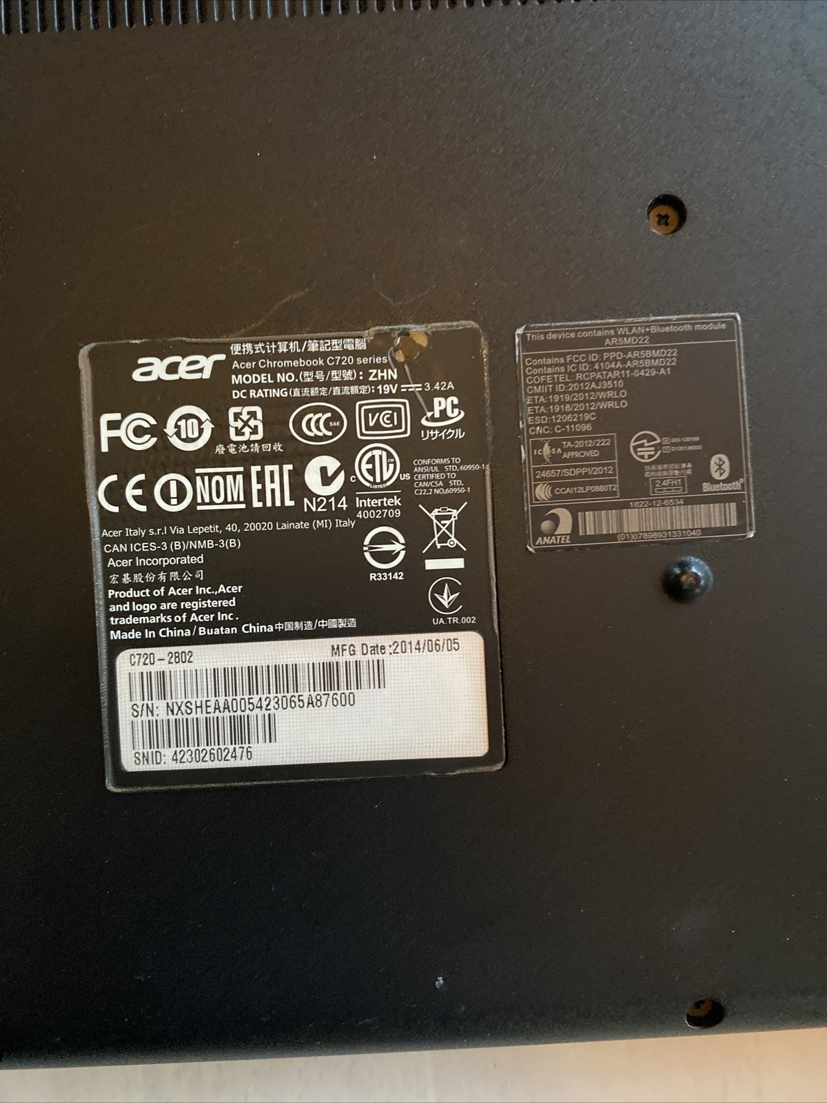 DELL End ACER LAPTOP INTEL PENTIUM I3 -FOR PARTS ONLY