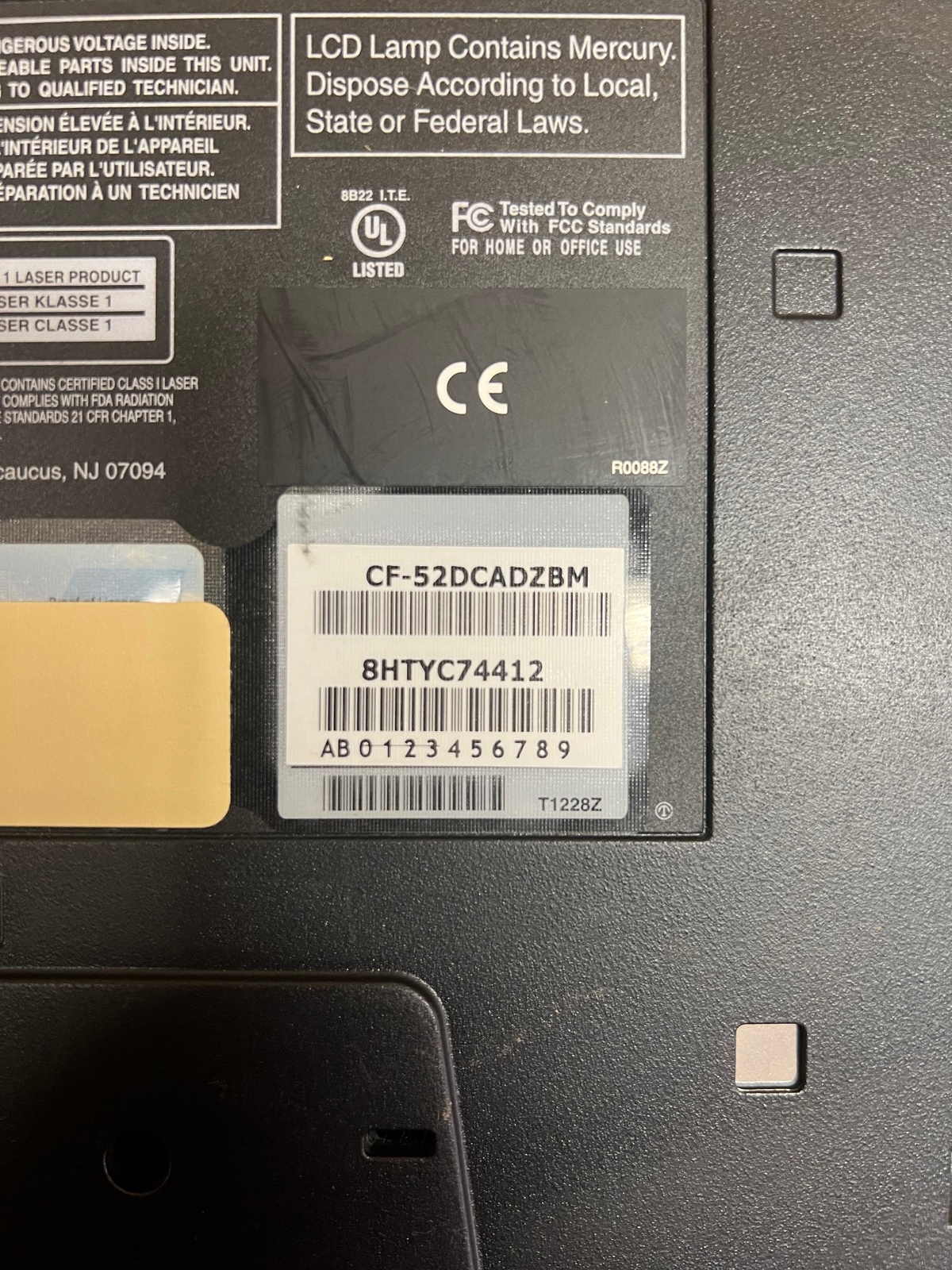 ToughBook CF-52 Rugged Laptop CF-52DCADZBM Panasonic Lot of 2