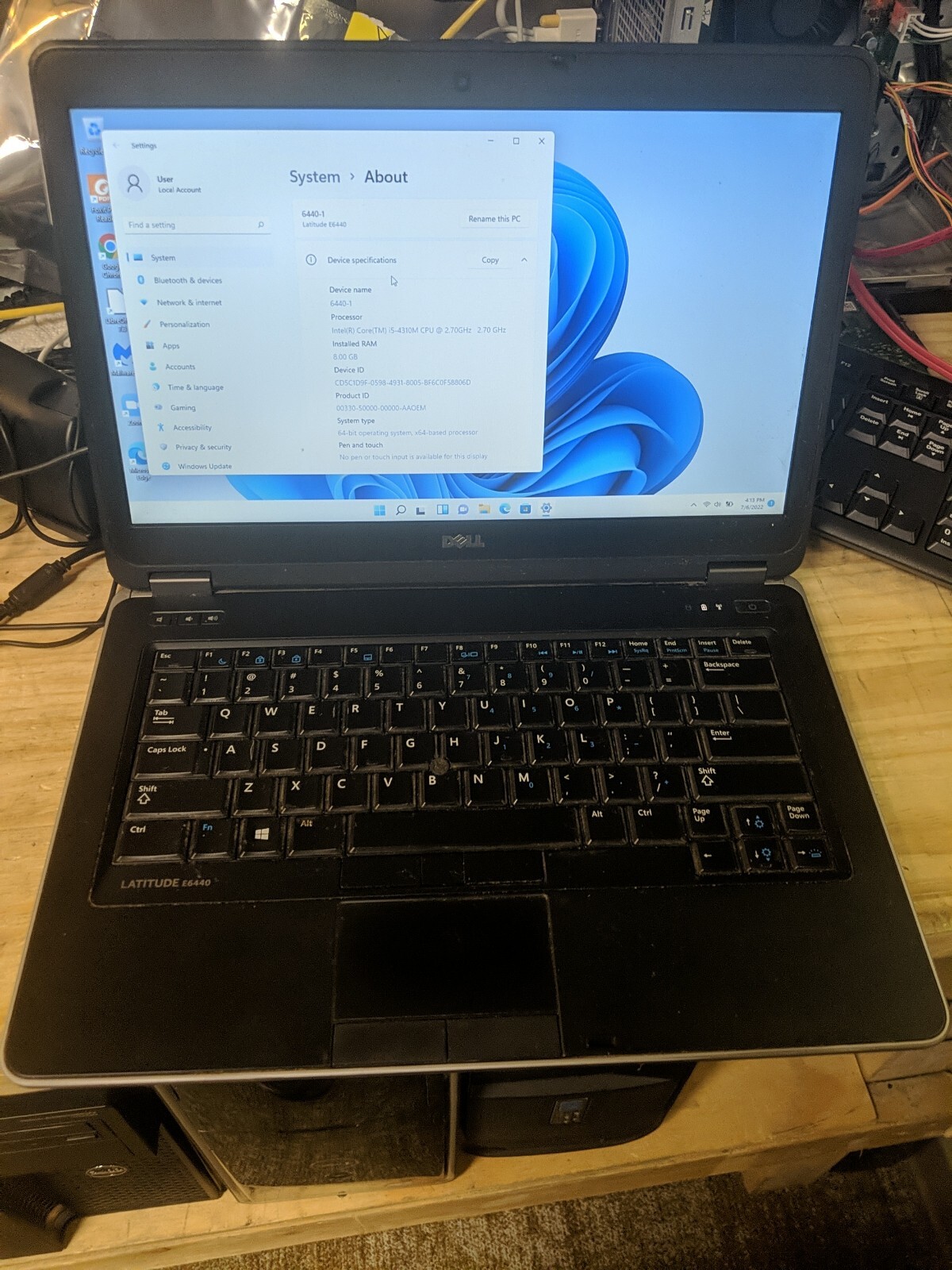 Dell Latitude E6440 14″ Core i5 4310M 2.70GHz 8GB RAM 256GB SSD Win 11 Pro