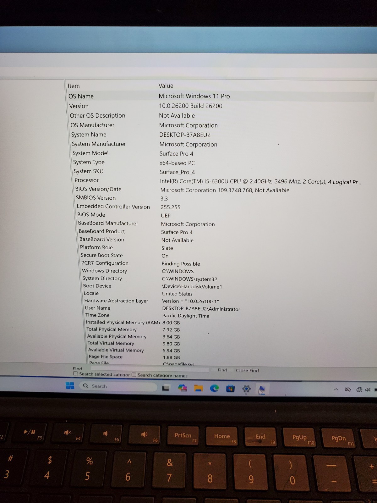 Surface Pro 4/ I5-6300U/8GB RAM/256GB SSD/Win 11 Pro Activated/used