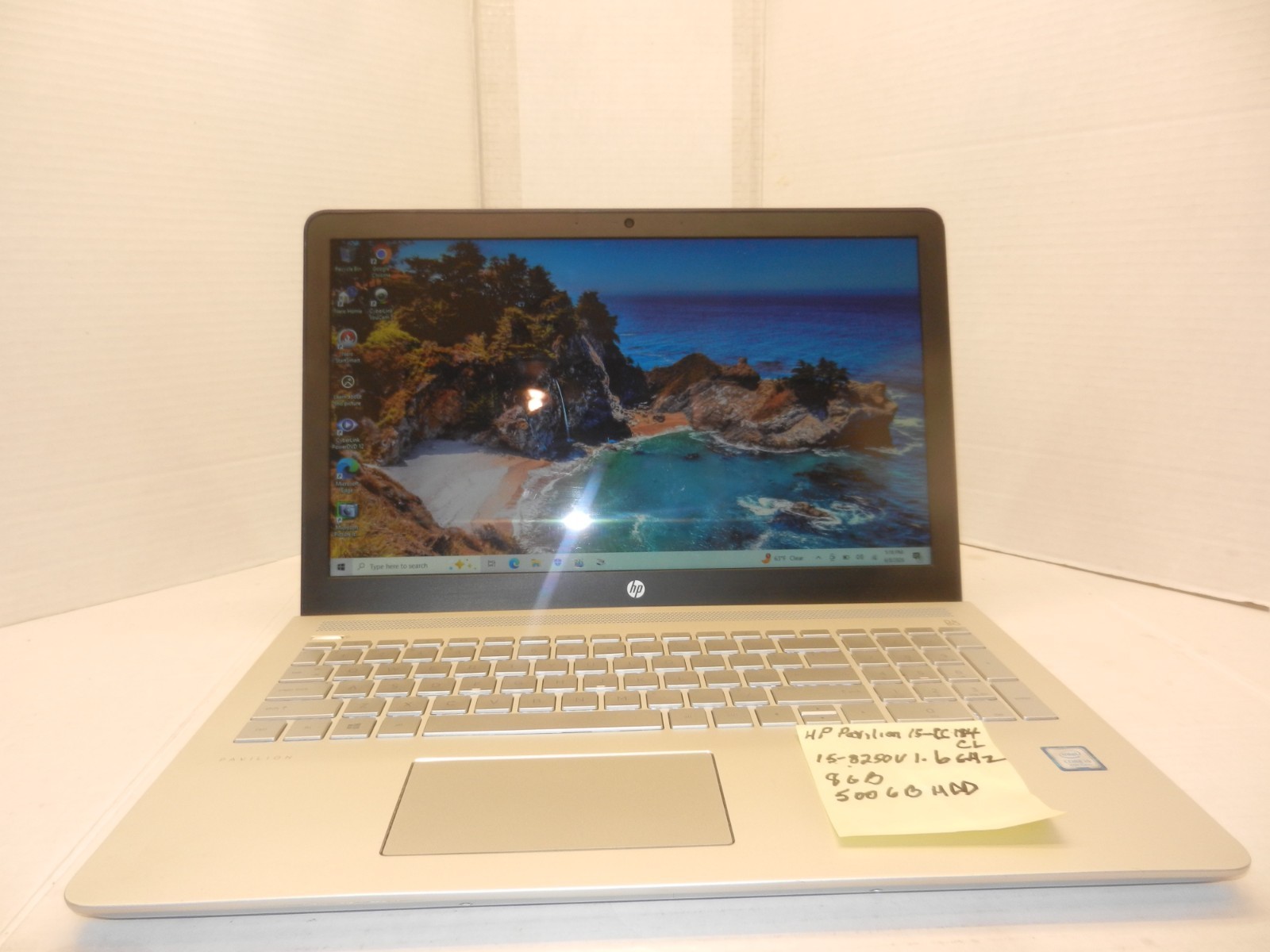 HP PAVILLION 15-CC184CL 15.6 i5-8250U@1.6GHz 8GB RAM 500GB HDD WINDOWS 10