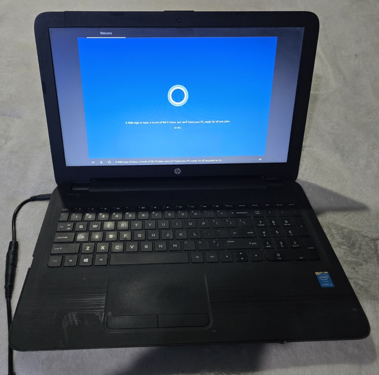 HP 250 G5 Laptop Computer 3165NGW Black Core i3 with Charger Built-in Webcam