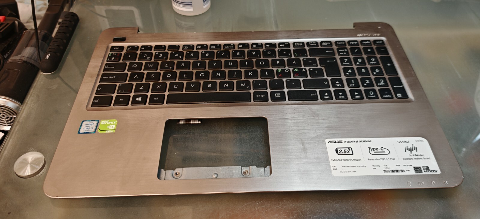 ASUS X556U R556U F556U R558 TOP BODY PALMREST 13N0-SGA0821 13NB09S2AP0321