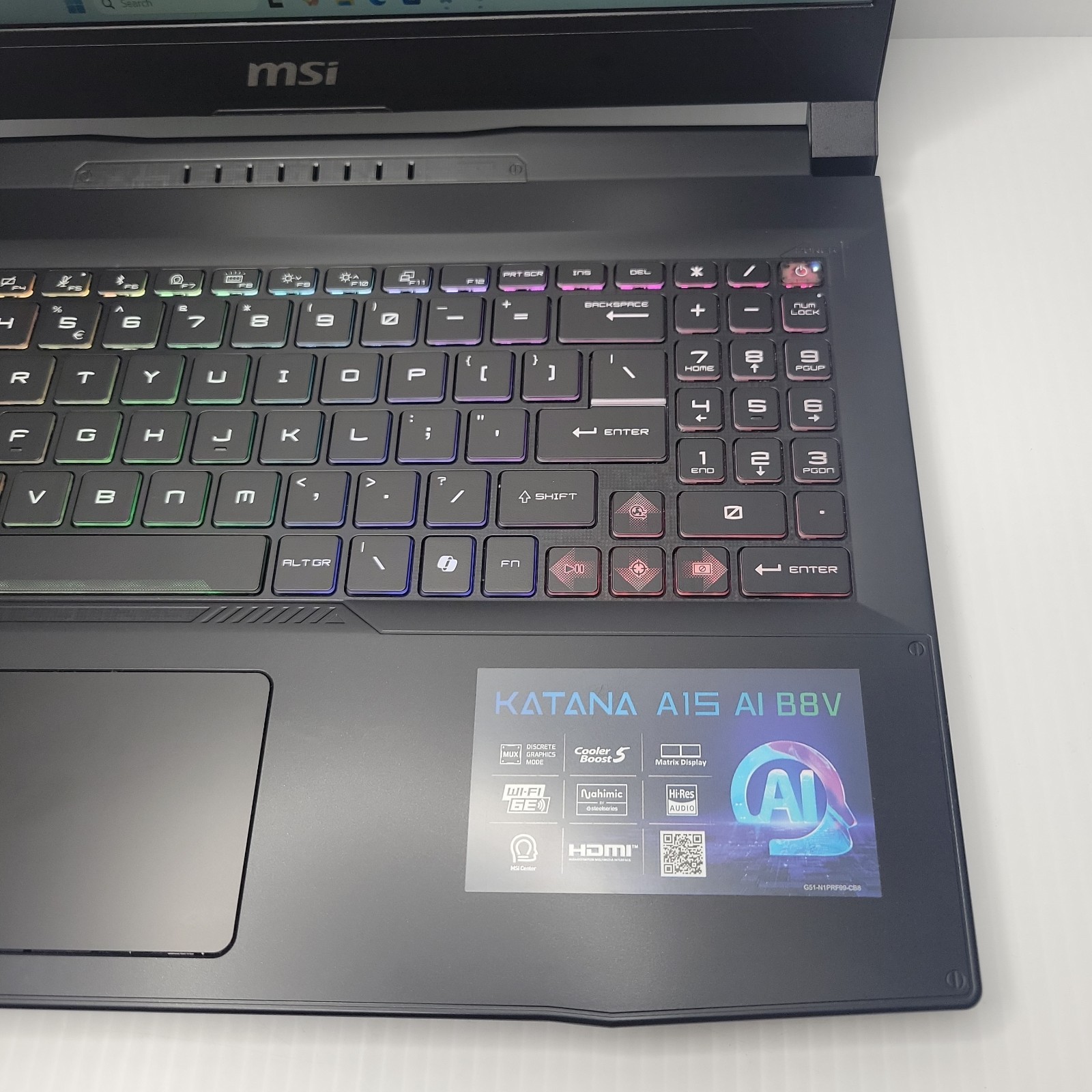 MSI Katana A15 AI B8VF 15.6″ Ryzen 8945HS RTX 4060 16GB Ram 1TB SSD Win 11 Home