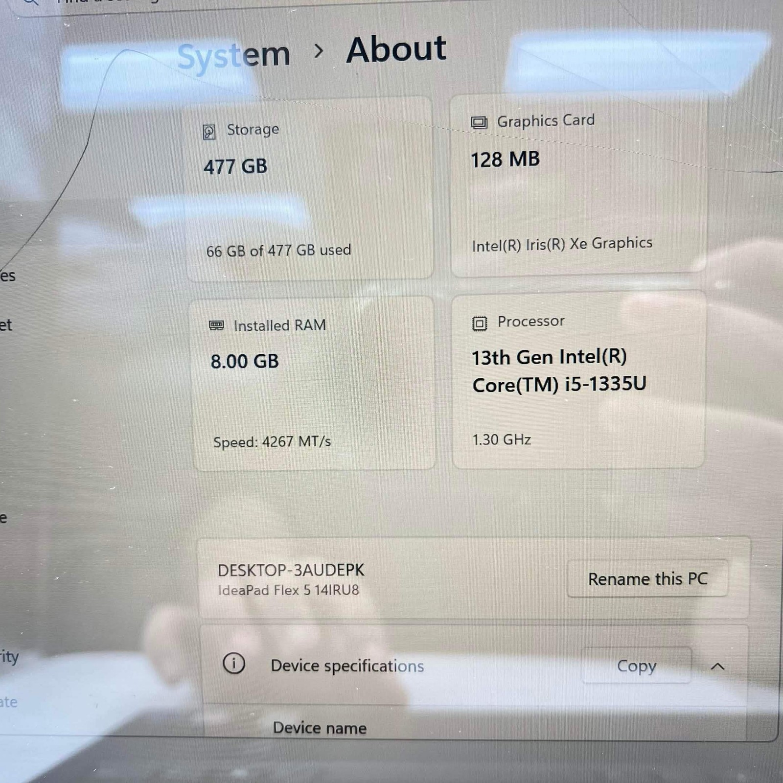 Lenovo IdeaPad Flex 5 14IRU8 14″ i5-1335U 1.3GHz 8GB RAM 512GB SSD Read