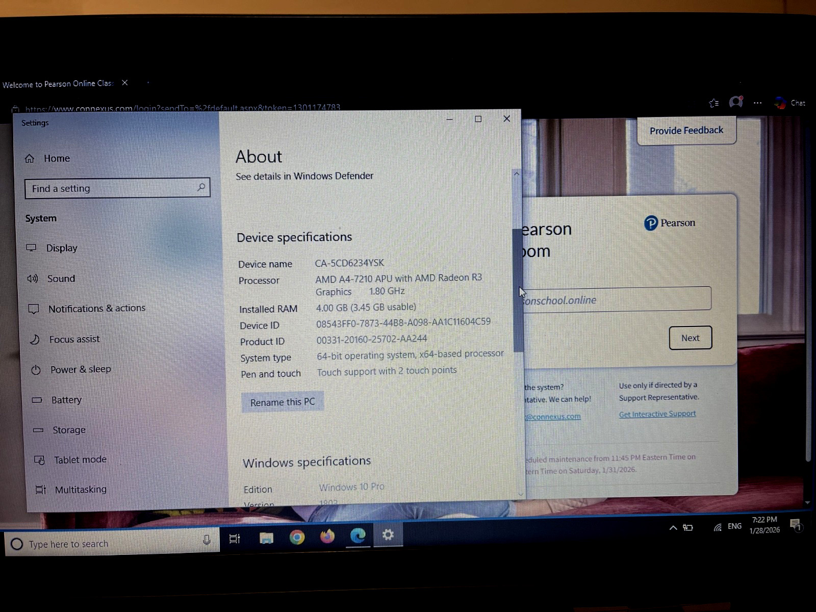 HP 15.6″ Laptop HQ-TRE 71025 Windows 10 Notebook
