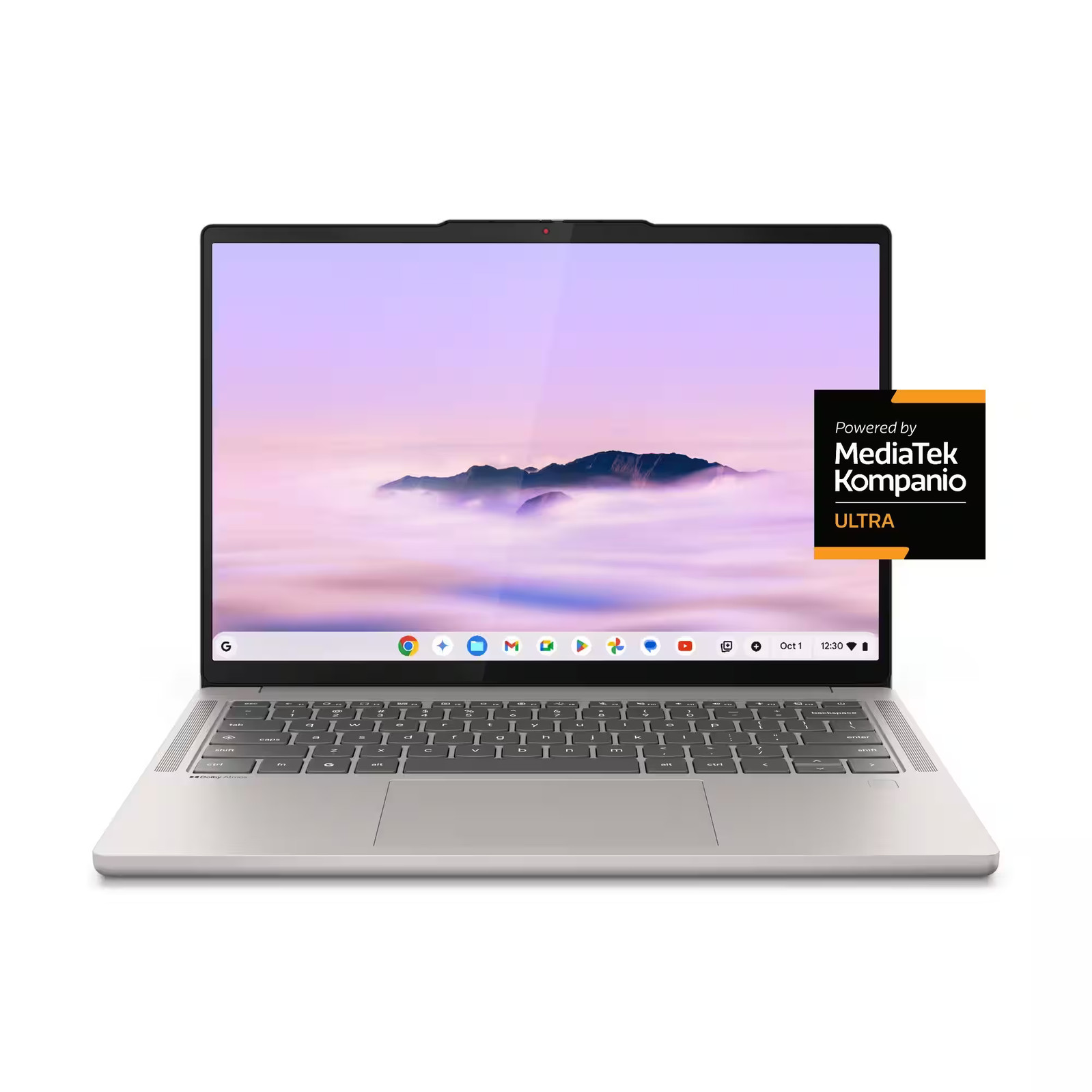 Lenovo – Chromebook Plus 14″ OLED 2K Touchscreen Laptop with Google AI – Medi…