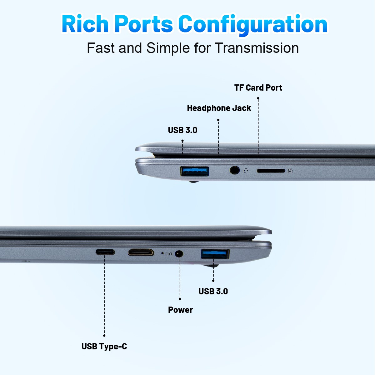 2pcs 15.6 inch Laptop 16GB+512GB Windows 11 Computers WiFi Bluetooth 1920*1080