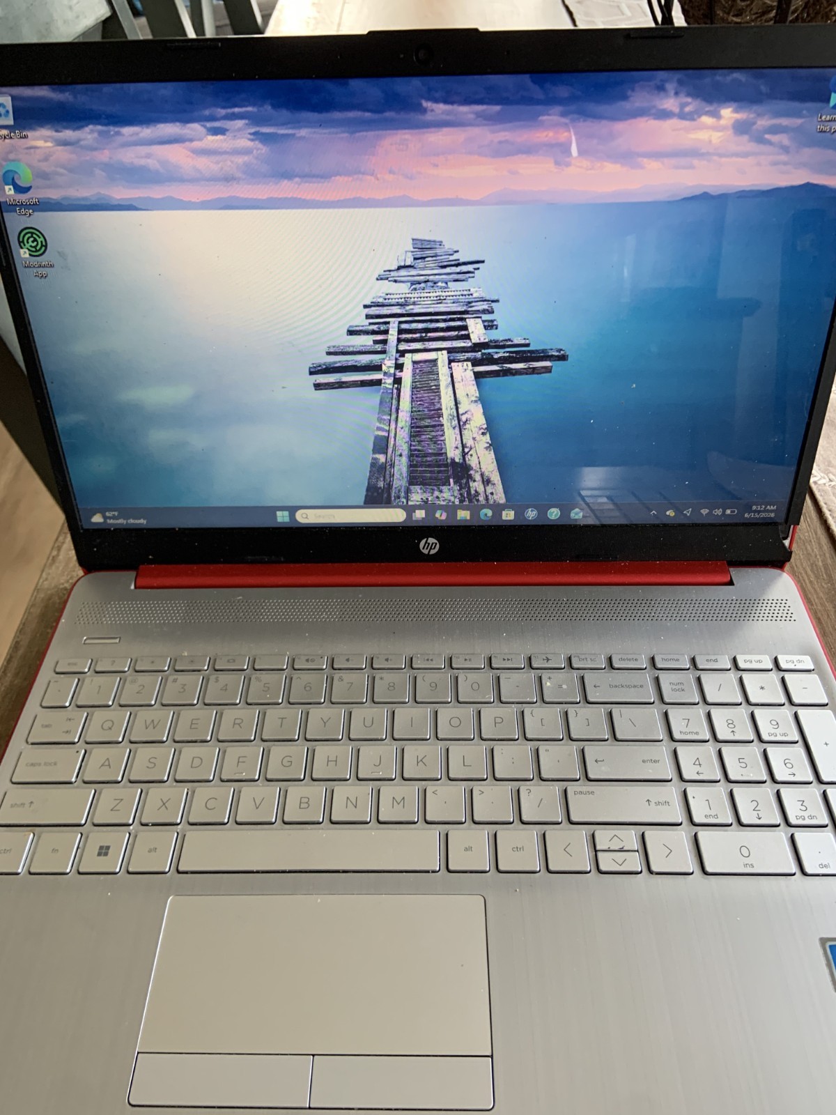 HP laptop model 15-dw0083wm 16 gb red good condition