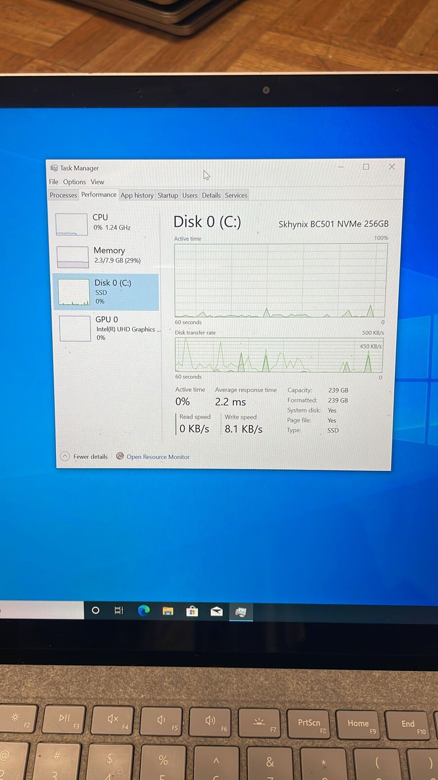 Surface laptop 1769 Core i5-8GB RAM 8350U-1.7GHz 256SSD(some keys Don’t Work)