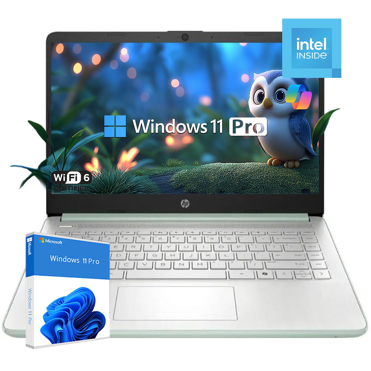 HP 14 Laptop 14″ HD 4 core Intel Processor N150 UPTO 16GB RAM 128eMMC Windows 11