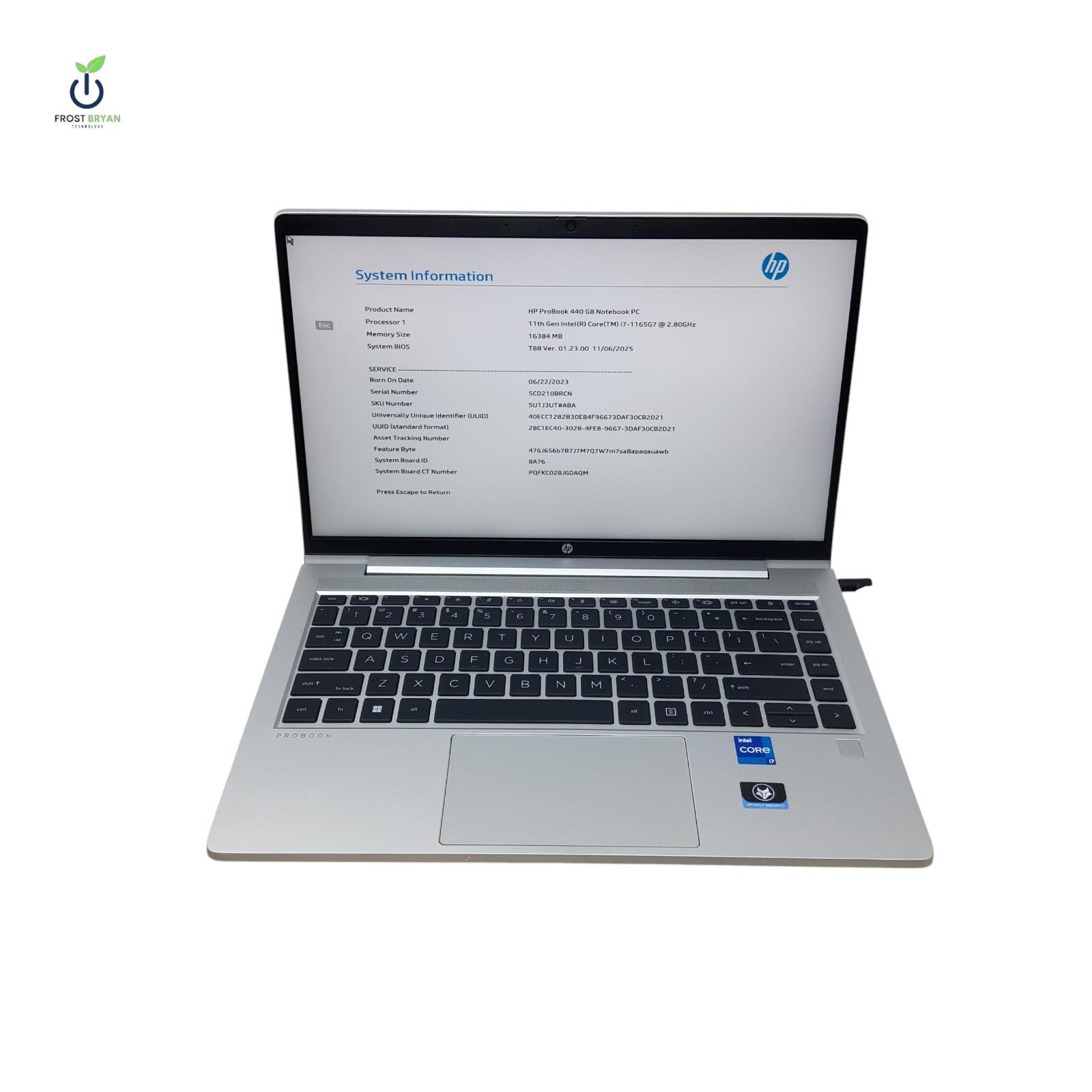 HP PROBOOK 440 G8 PC Laptop i7-1165G7@2.80GHz 16 GB 512 GB No OS Grade C [READ]