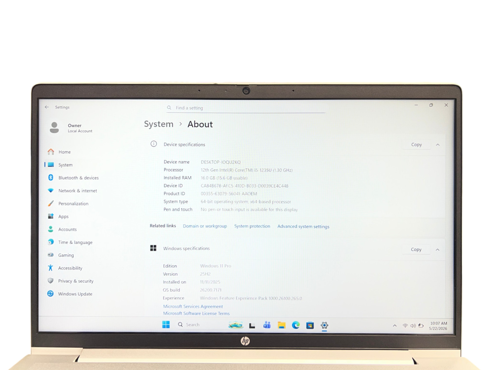 HP ProBook 440 G9 Laptop i5-1235U 1.3GHz 512GB NVMe 16GB RAM Win 11 Pro