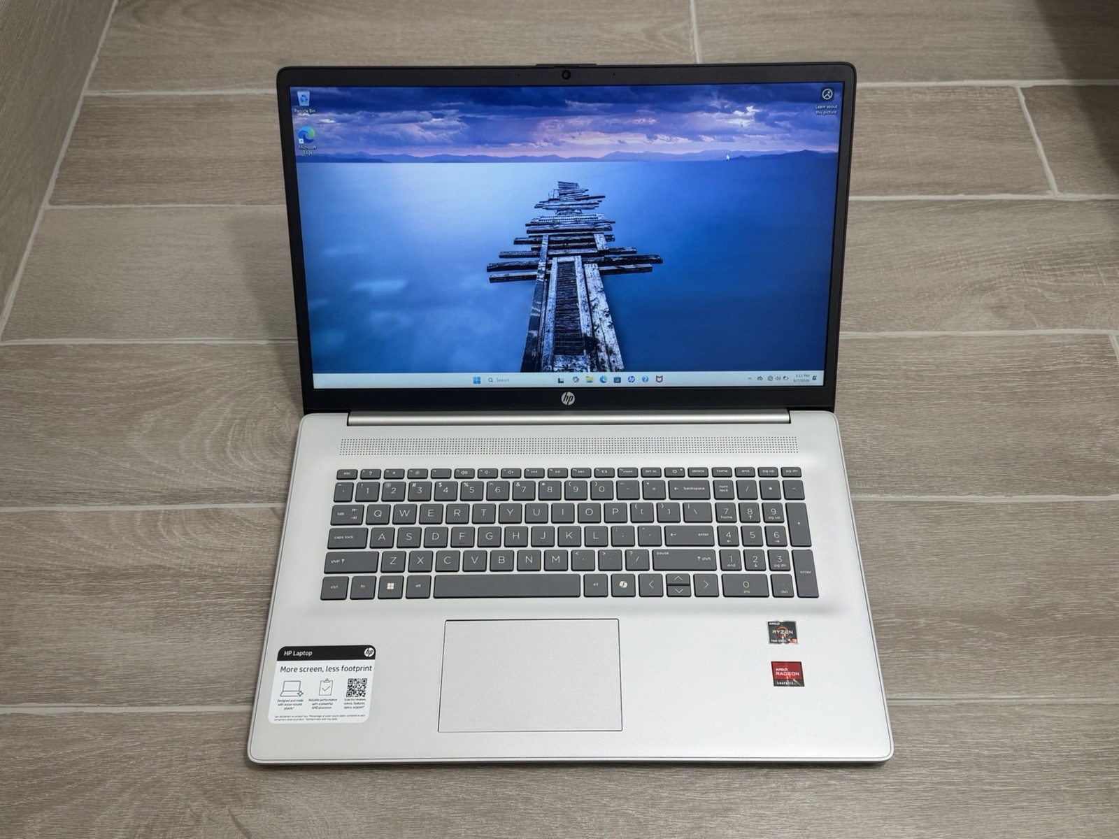 HP Laptop 17-CP2001NR 17″ AMD Ryzen 3-7320U 8GB RAM 512GB NVMe Win-11 Excellent