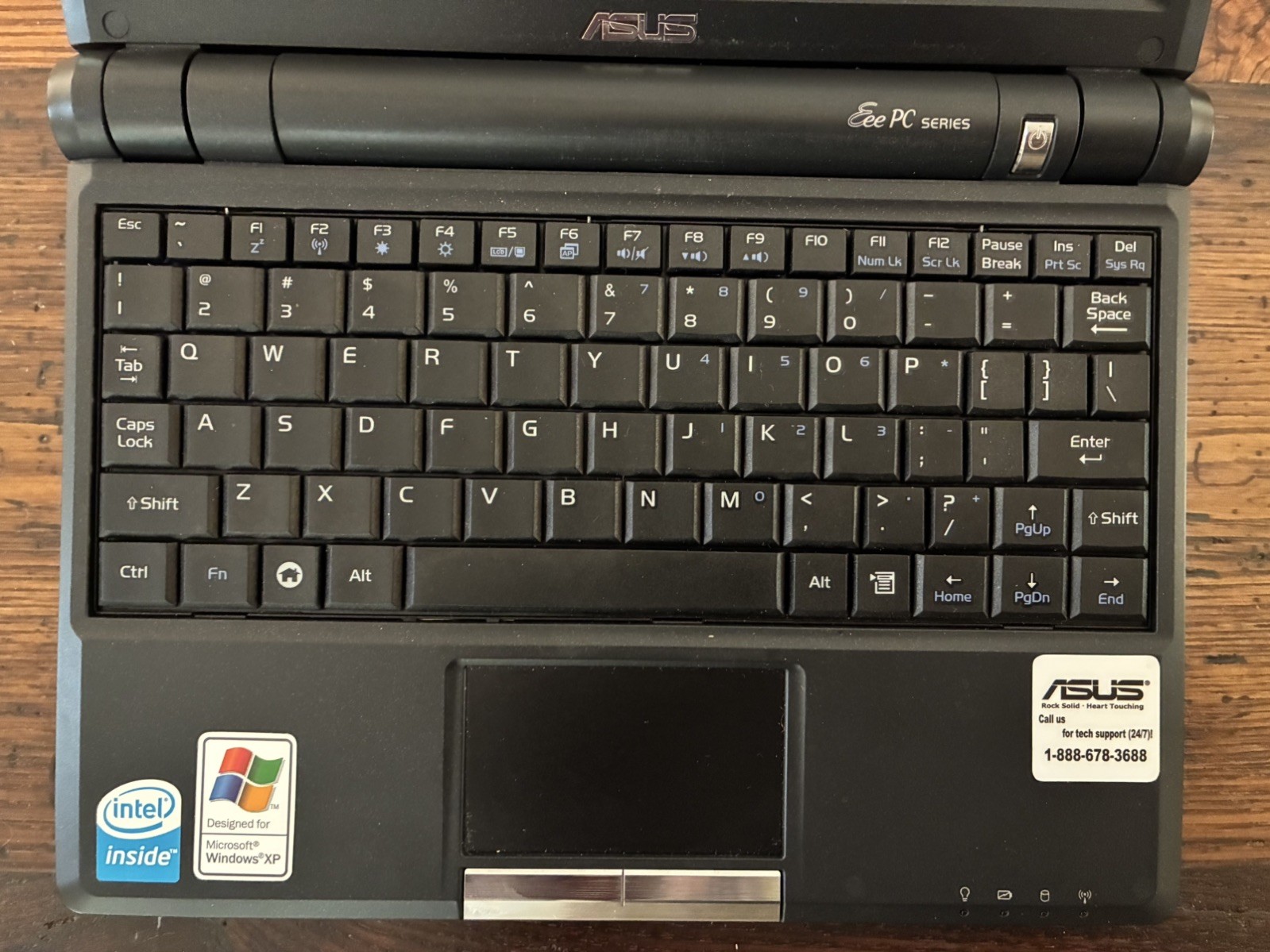 ASUS Eee PC 900 Black Netbook Computer Intel 2GB Ram 15GB SSD Charger Linux
