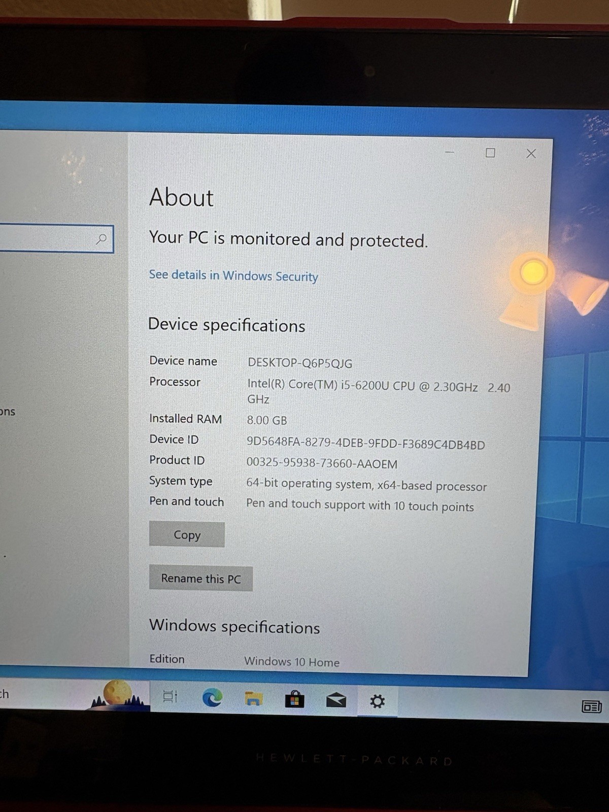 HP Pavilion x360 13-s168nr 13.3″ laptop/i5-6200U/8GB