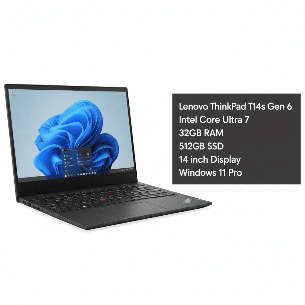NEW Lenovo ThinkPad T14s Gen 6 Core Ultra 7 32GB 512GB SSD Win11 Pro