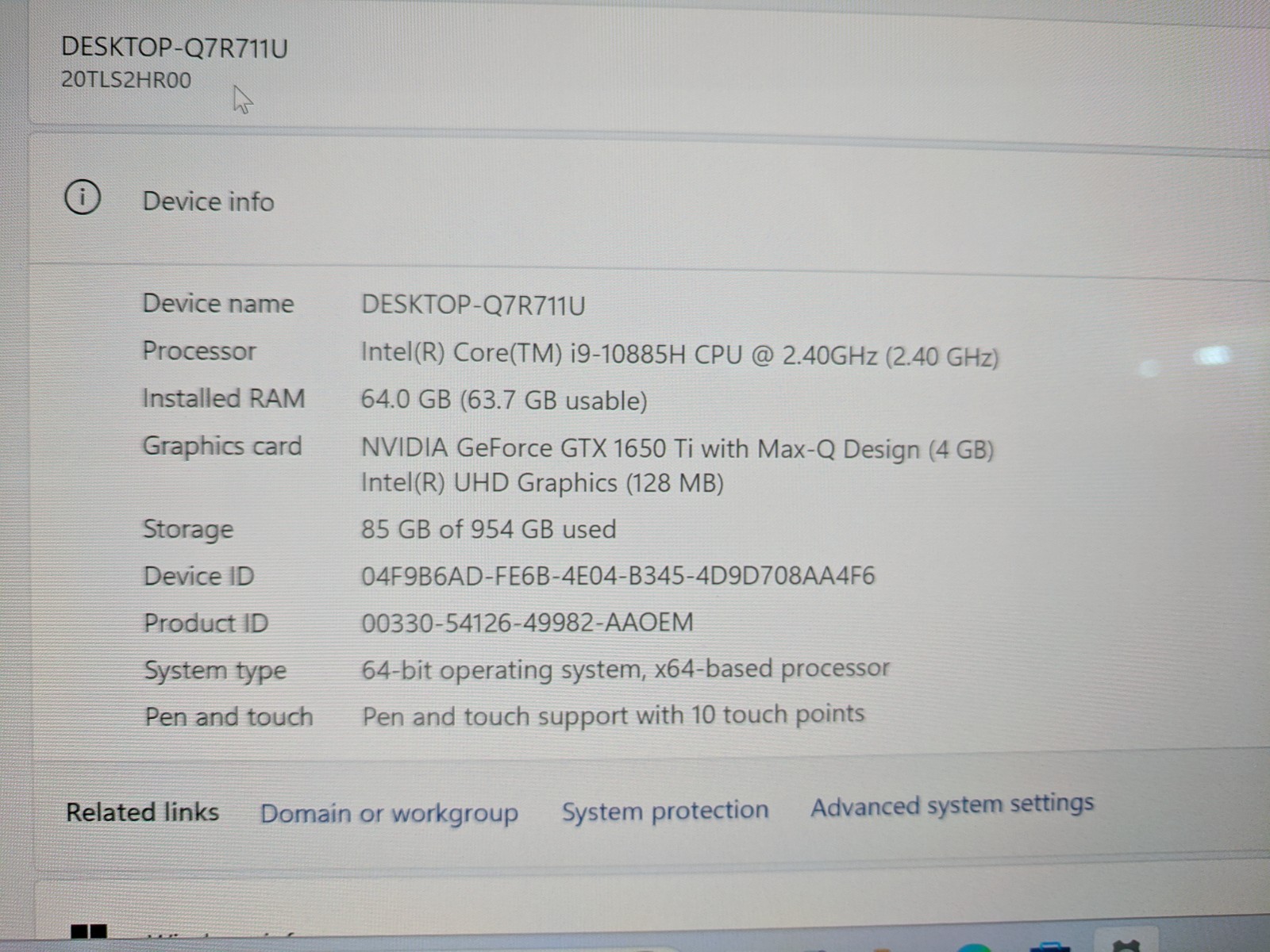 Lenovo ThinkPad X1 Extreme Gen 3 i9 64GB RAM 1TB SSD 4K OLED Touch GTX 1650Ti
