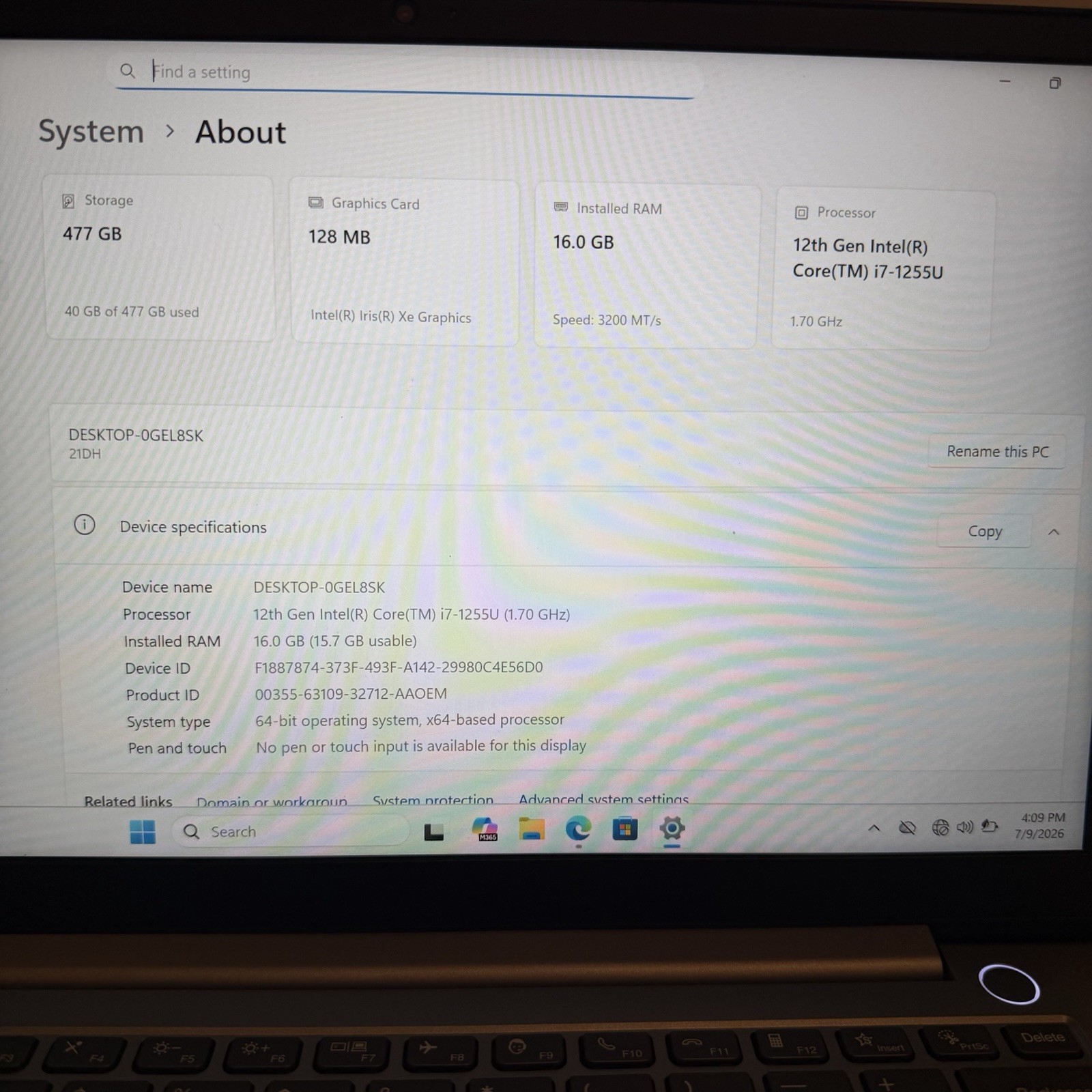 Lenovo ThinkBook 14 G4 IAP Laptop i7-1255U 16GB 512GB SSD Windows 11