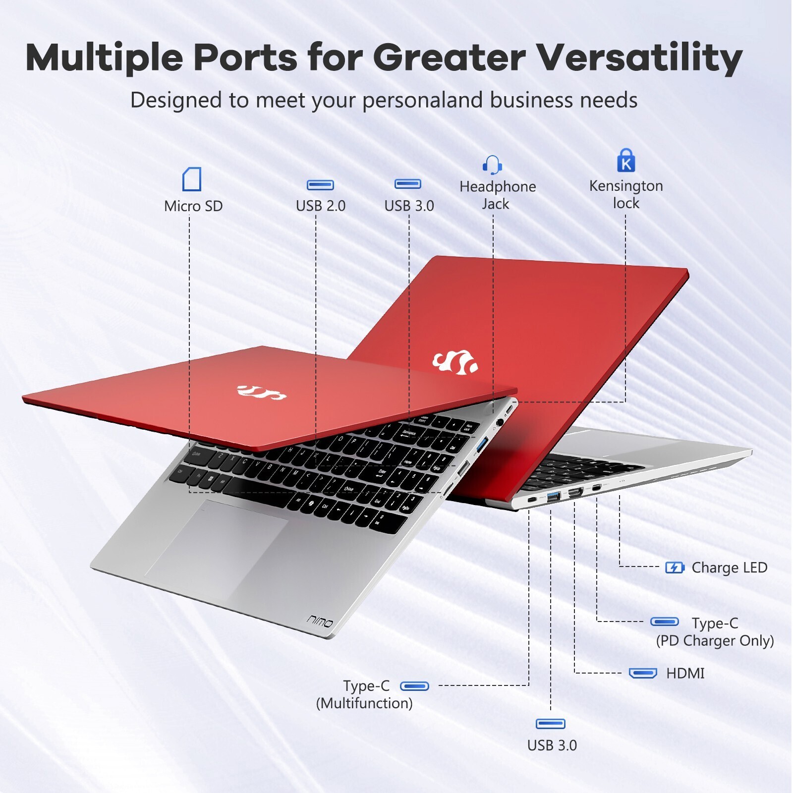 NIMO 15.6″ FHD IPS Business Laptop 8 Cores i5-12450H 16GB RAM 512GB SSD Win 11