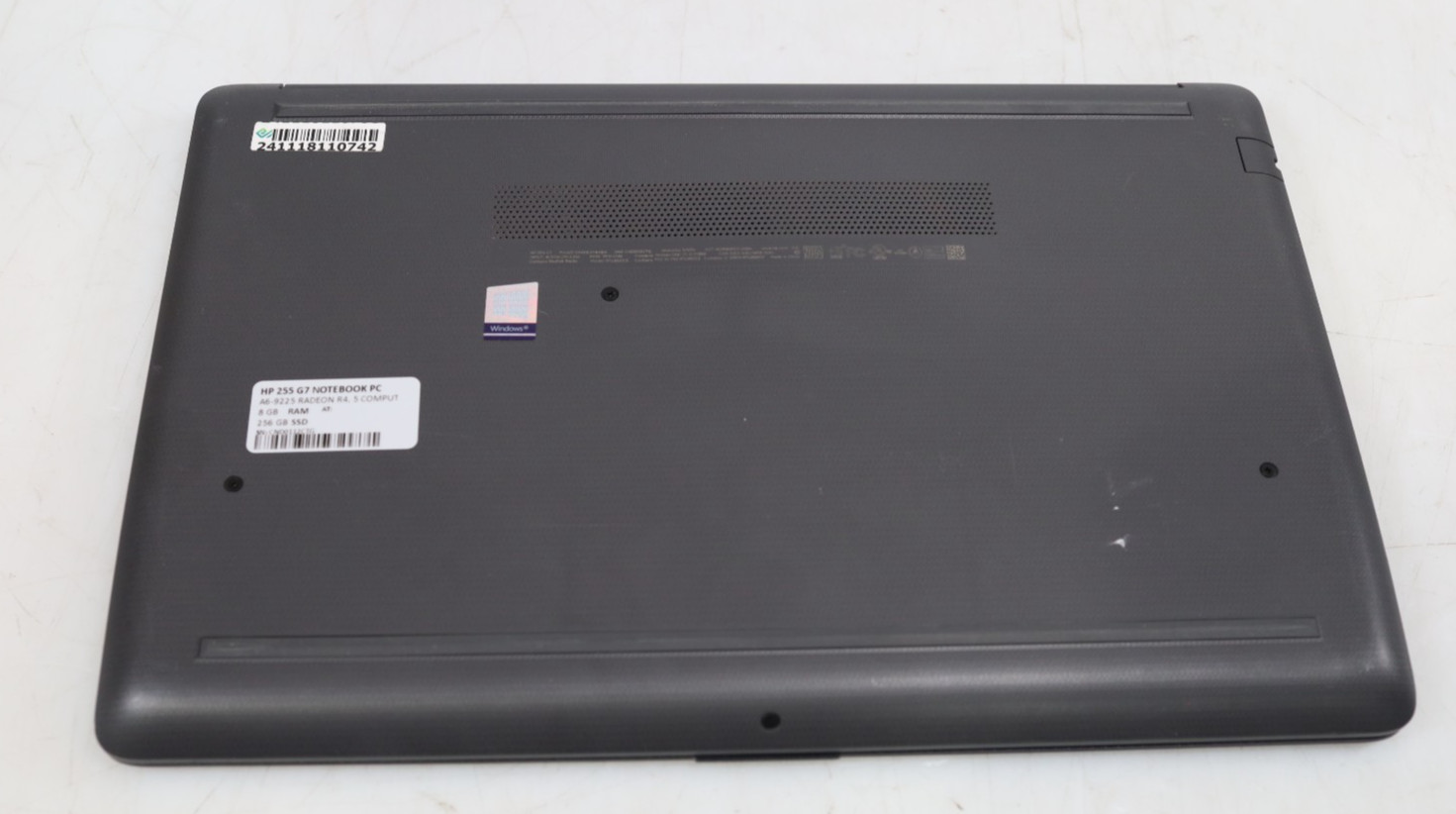 HP 255 G7 15.5″ Laptop AMD A6-9225 8GB 256GB SSD No OS