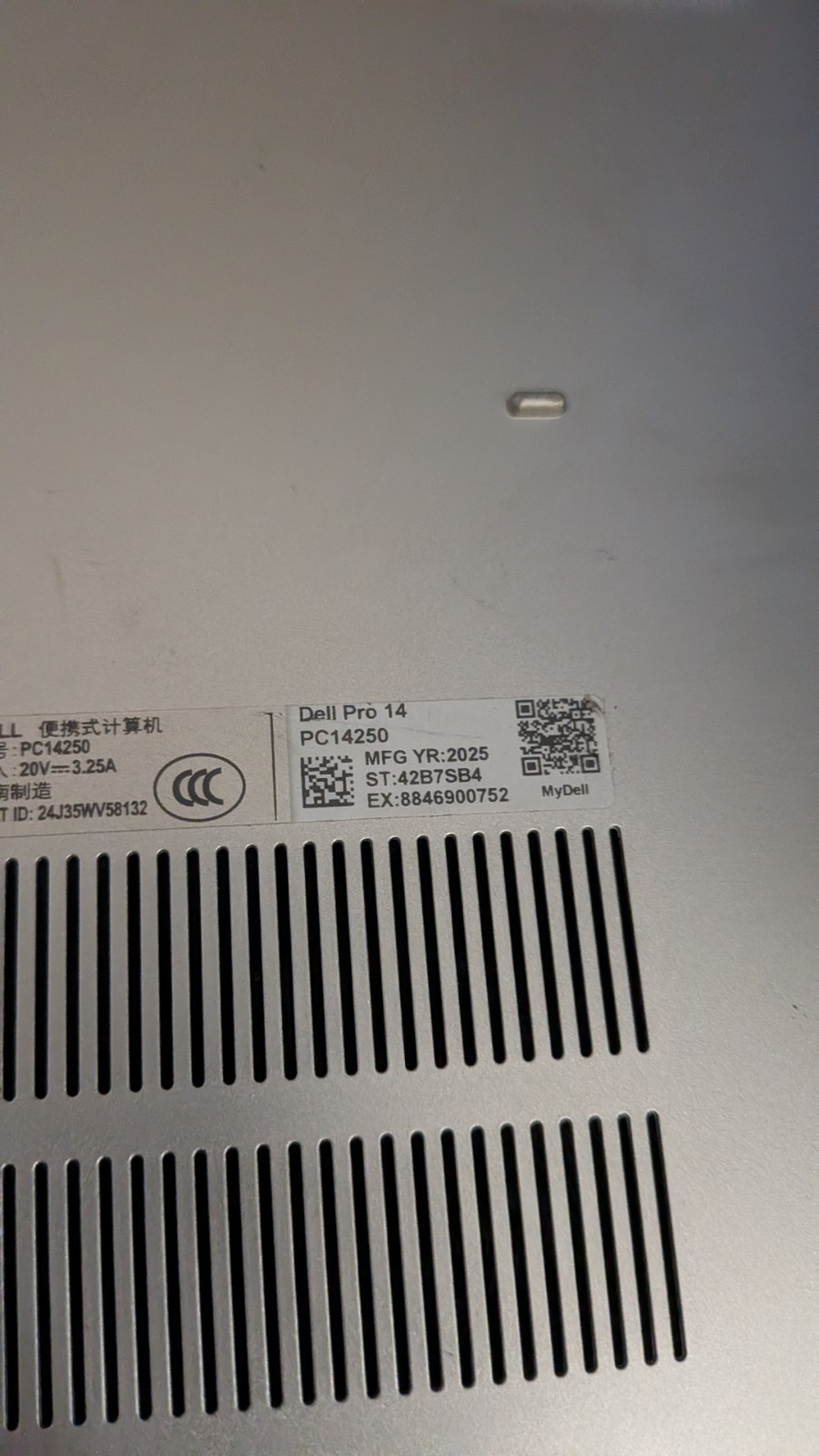 Dell Pro 14 Laptop Broken Screen Popped Out Powers On Parts Repair No Charger