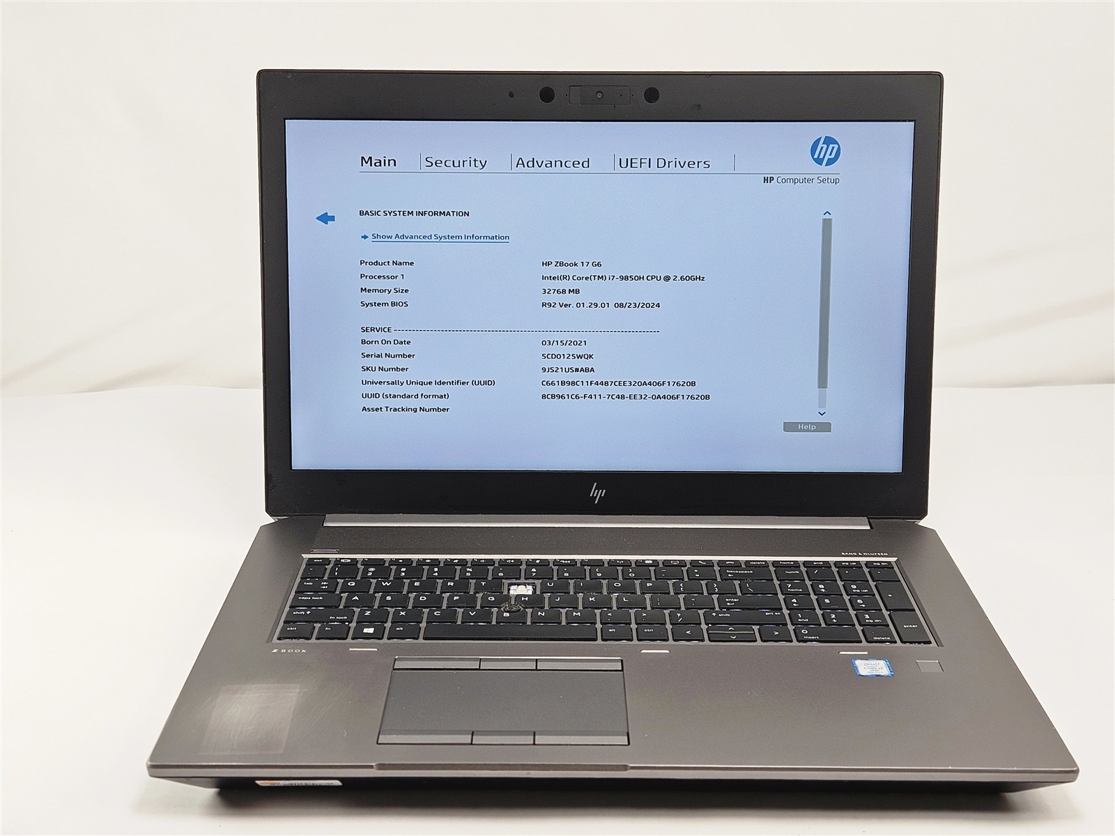 HP ZBook 17 G6 17.3″ i7-9850H 2.6GHz 32GB RAM 512GB SSD RTX 4000 No OS