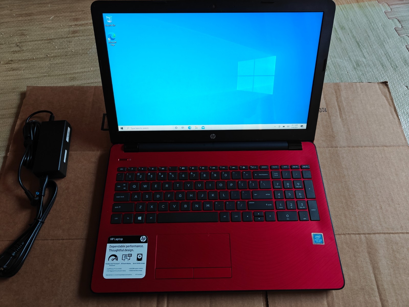 HP 15-bs244wm 15.6″ touchscreen 4gb DDR4 500gb HDD good battery with charger