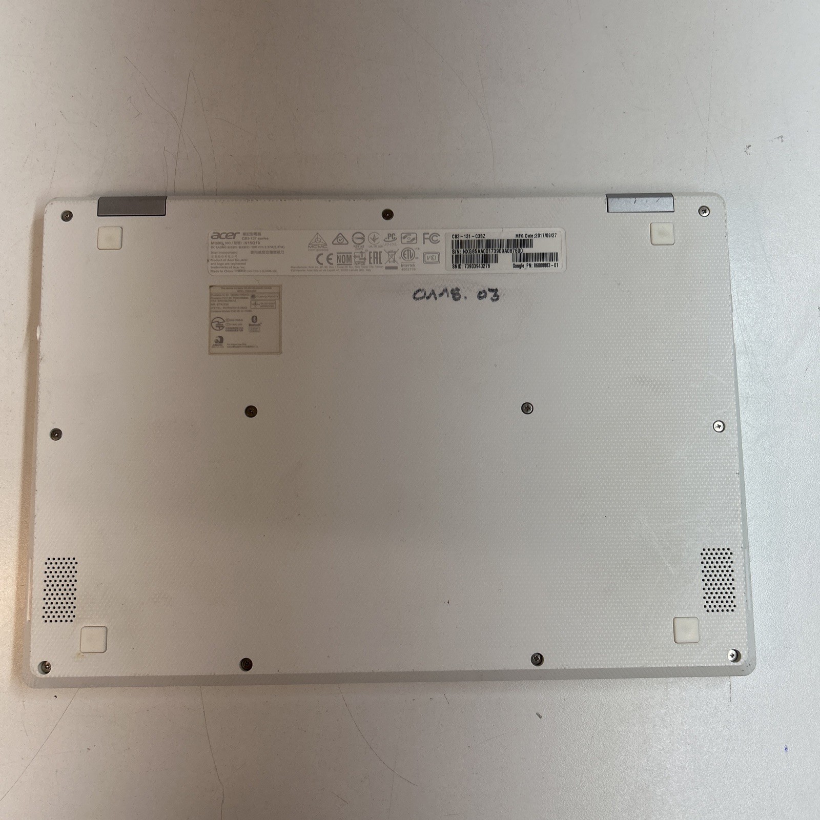 Acer Chromebook 11 CB3-131 Intel Celeron N2840 2GB RAM 16GB eMMC ChromeOS