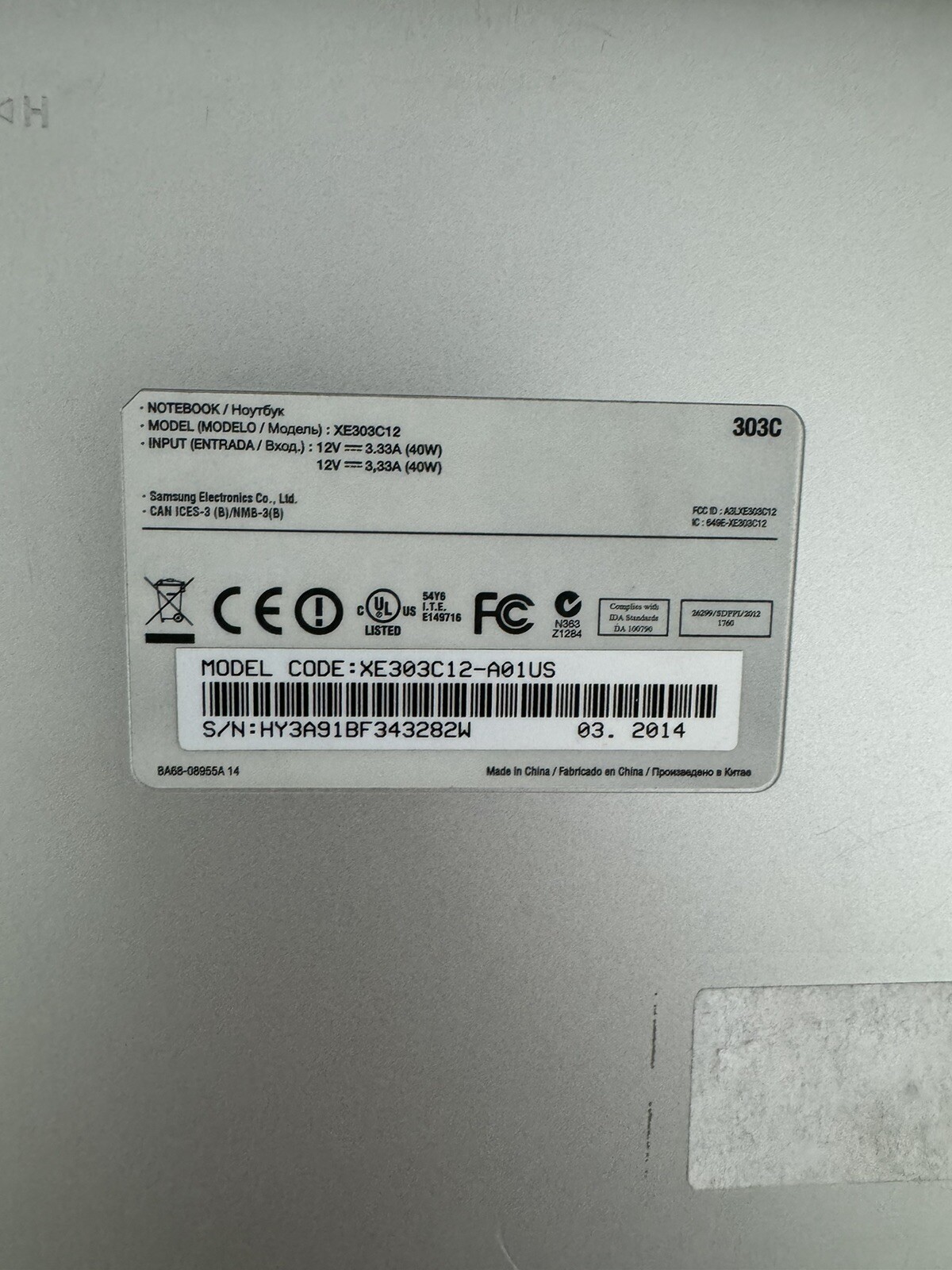 Samsung Chromebook XE303C12 Silver 11.6″ Wi-Fi Laptop For Parts Lot Of 2Untested