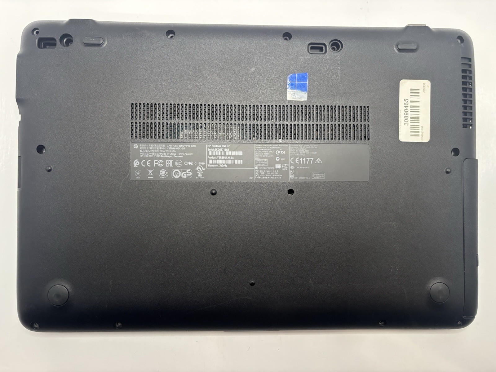 15.6″ HP PROBOOK 650 G2 Laptop i5-6300U @ 2.40GHz No RAM, BATTERY, HDD *READ*