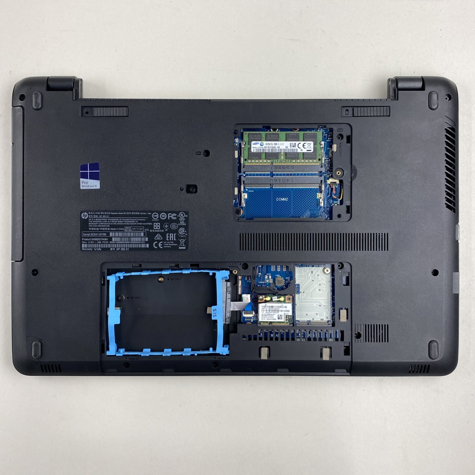 HP 350 G1 Intel Core i5-4200U 1.60GHz 8GB RAM 15.6″ No Battery No HDD No OS