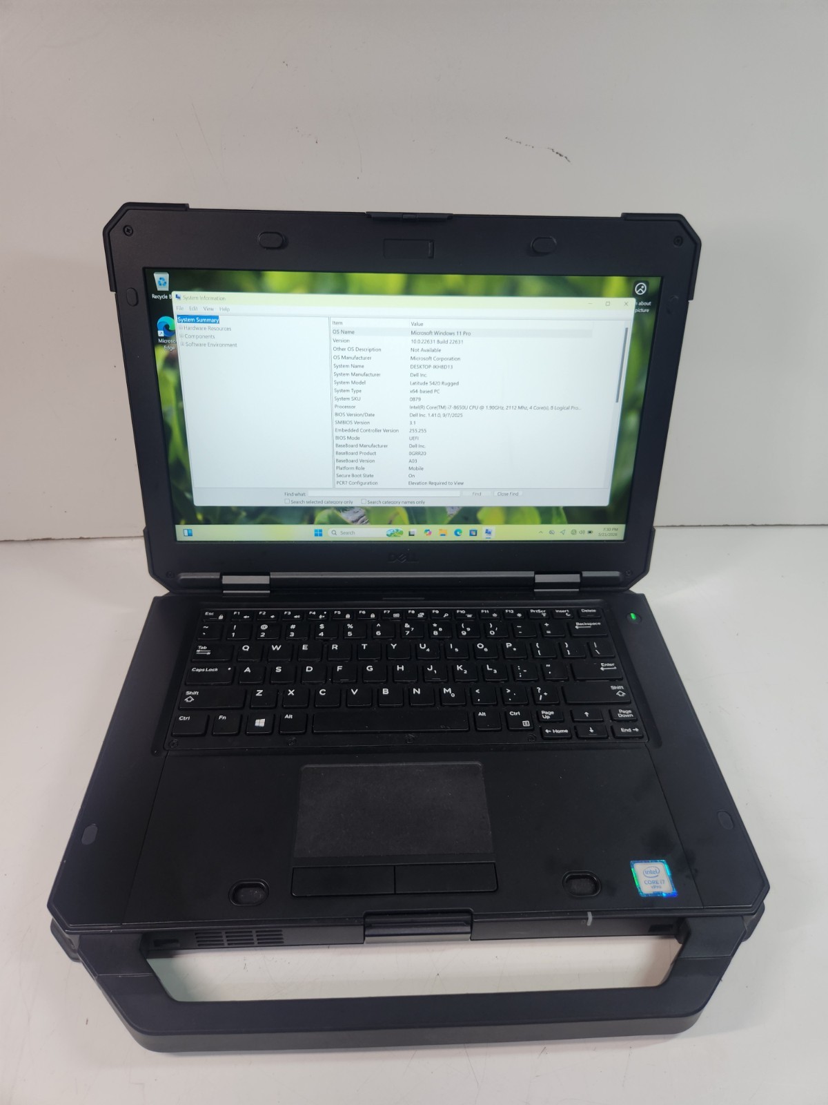 Dell Latitude 14 5420 Rugged✓FHD TOUCH✓i7-8650U✓32GB RAM✓512 GB SSD wind 11 pro