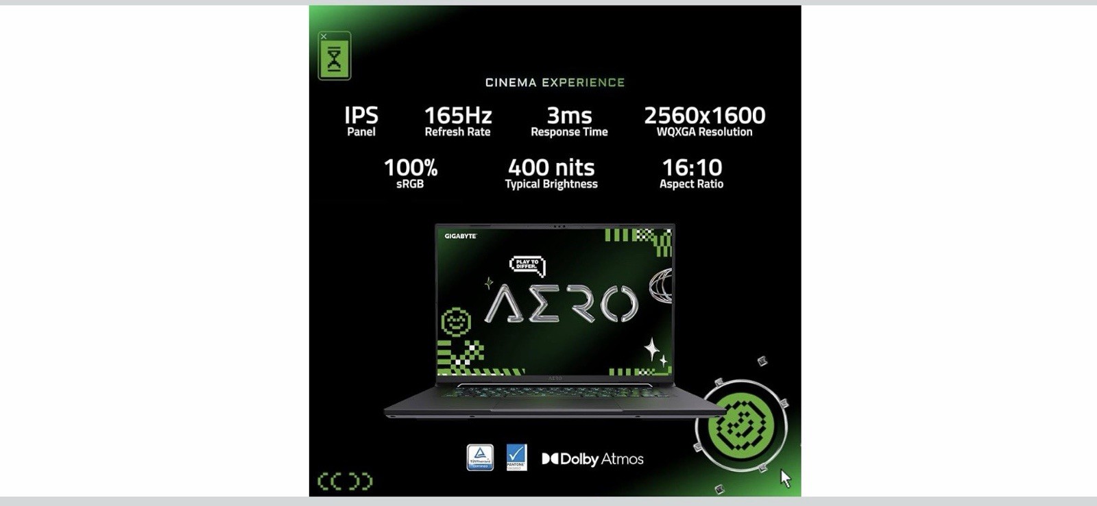 Gigabyte Aero X16 165Hz 2560×1600 WQXGA NVIDIA GeForce RTX 5070 1TB 32GB