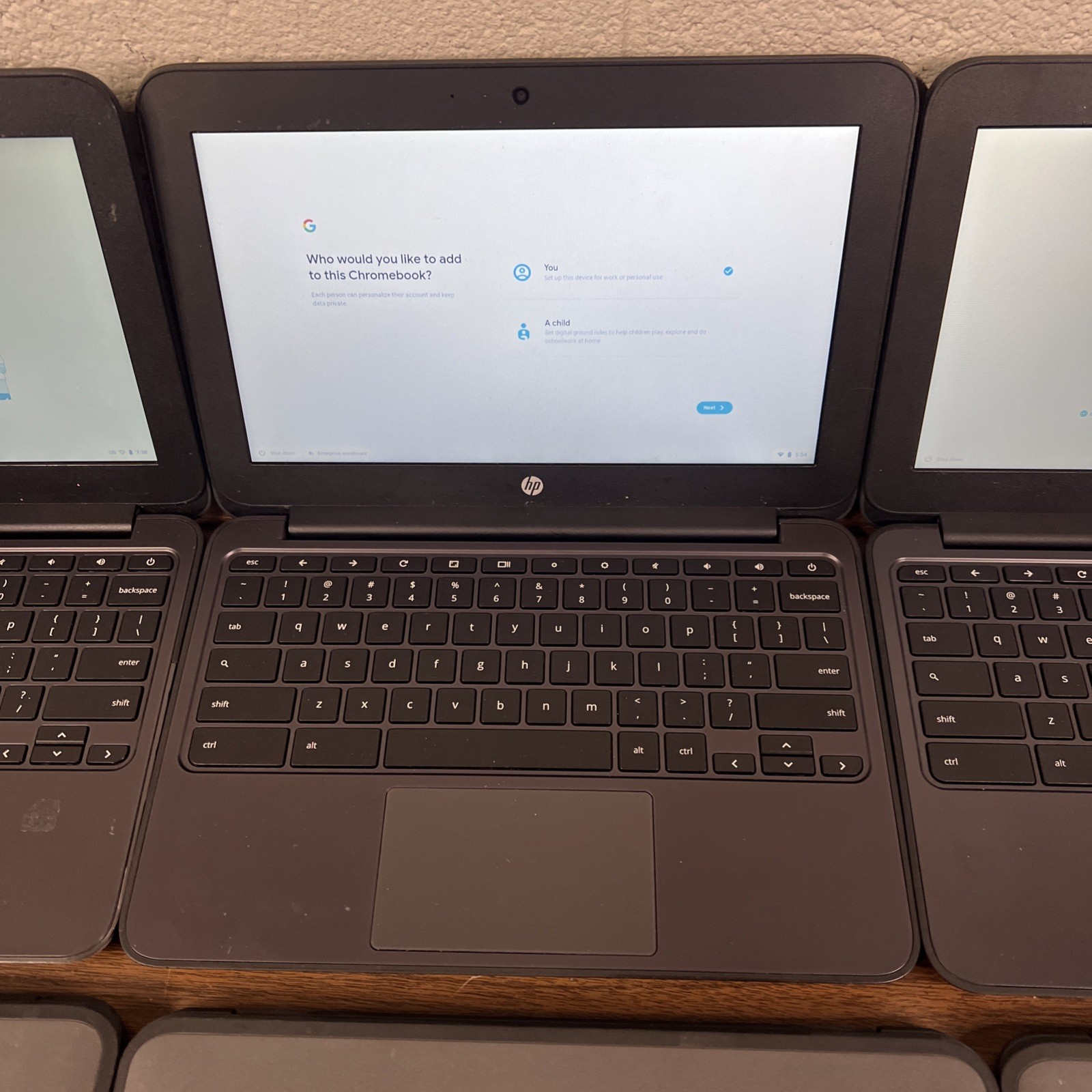 Lot Of 6 HP Chromebook 11 G5 EE | Celeron N3060 1.6GHz CPU | 4G Ram | 16G eMMC