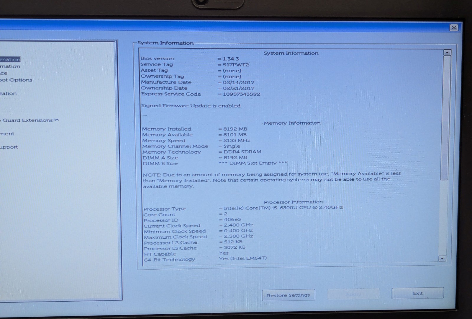 Incomplete Dell Latitude E5270 12.5″ Laptop Intel Core i5-6300U 2.40GHz 8GB RAM