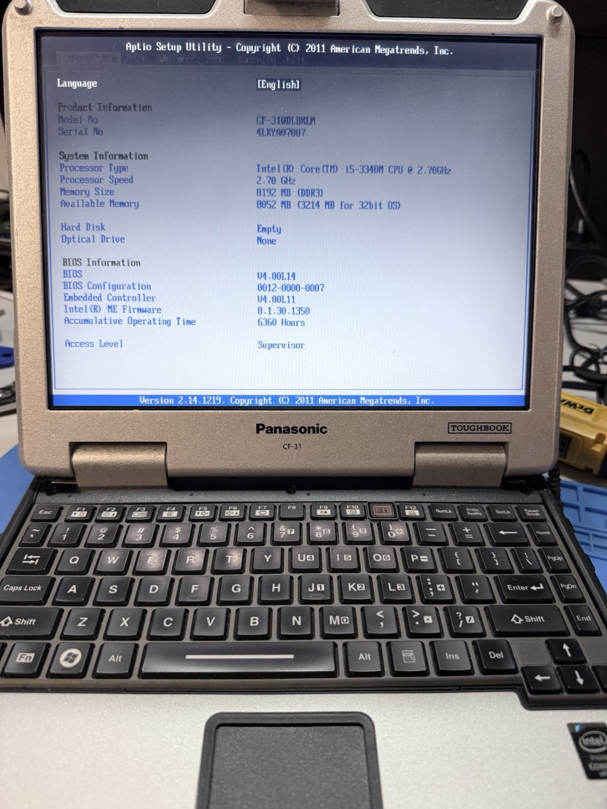 Panasonic Toughbook CF-31 MK4 Rugged Laptop – Boots to BIOS – AS IS