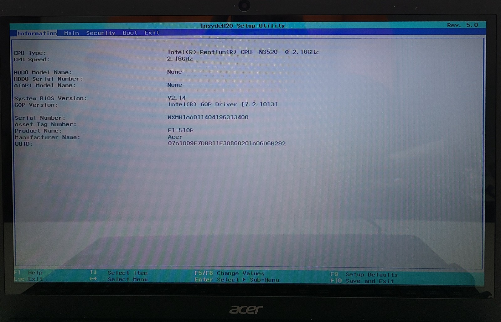 Acer Aspire E1-510P-4637 15.6″ Laptop Intel Pentium N3520 8GB RAM NO HD/OS (FL)