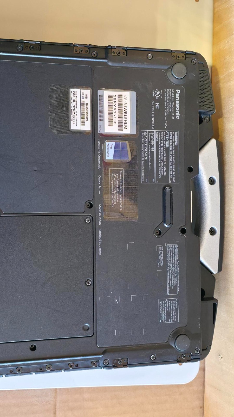Panasonic Toughbook CF-31 13.1″ i5-3340M 2.70GHz 8GB RAM 500GB HDD Windows 10