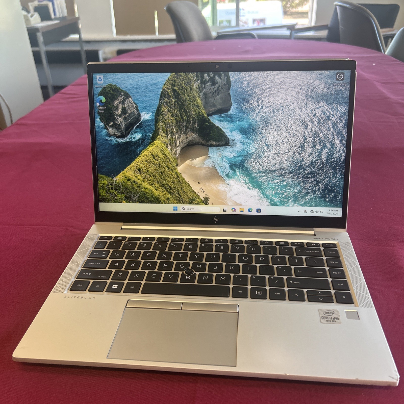 HP EliteBook 840 G7 I7-10610U @2.3 16 Gigs 256 M2 Touchscreen Windows 11 Pro