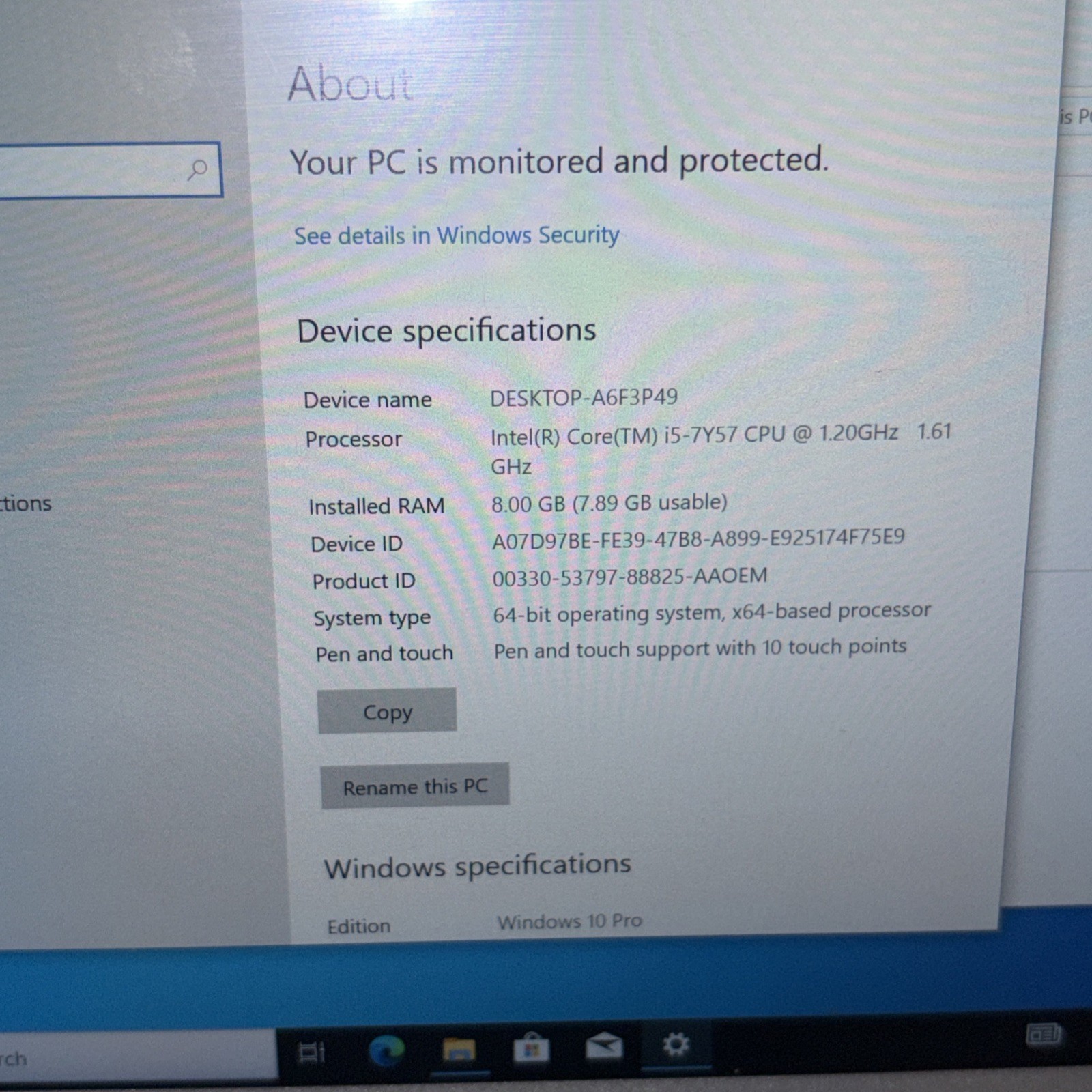 Panasonic Toughbook CF-20 i5-7Y57 1.2GHz 8GB, 512GB SSD, Win 10 Pro