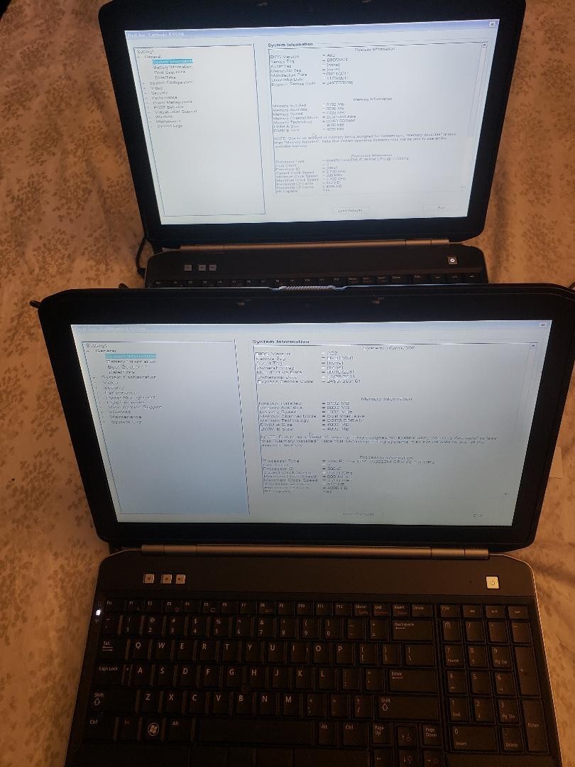 Lot of ( 2 ) Dell 15.6″E5520 i7-2620M 2.70GHz 8GB, NO Adapter, HDD ,Battery