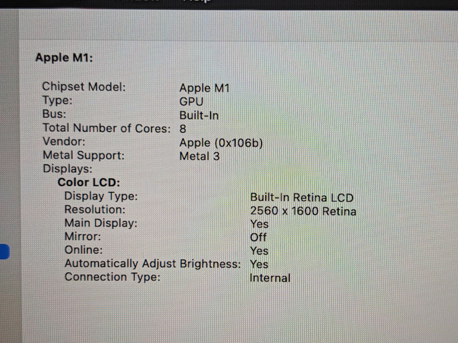Apple MacBook Air A2337 (2020) 13″ M1 8CPU/8GPU 8GB 512GB Sonoma MGN73LL/A +PA